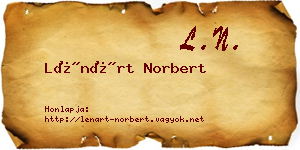 Lénárt Norbert névjegykártya